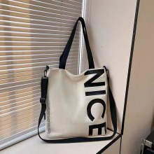 キャンバスバッグクロスボディオックスフォード布バッグトレンディな大容量通勤ショッピングバッグトート学生バッグ