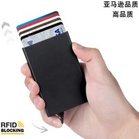 金属アルミニウム合金クレジットカードボックス名刺ボックス自動カードホルダーカードホルダーカードホルダー財布抗消磁RFID