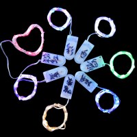 LED ボタン電池ボックス銅線ライトクリスマス装飾ライトストリングケーキブーケ装飾銅線ランプ銅線ライトストリング