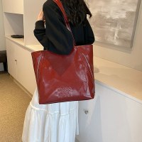 レトロ高級トートバッグ高級大容量ショルダーバッグ2024新作シンプルで多用途な通勤用ショルダーバッグ
