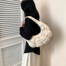 大容量ワンショルダー脇バッグプリーツクラウドバッグおしゃれクロワッサンバッグワンショルダーお団子バッグクロワッサンバッグ