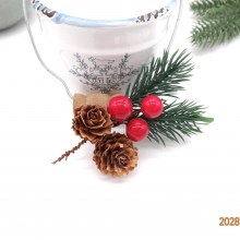 クリスマス装飾松ぼっくり松葉赤い果実松の枝ペンダント diy アクセサリークリエイティブ包装ギフトボックスアクセサリー