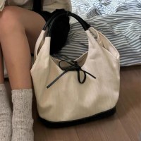 韓国スタイルニッチキャンバストートバッグ女性のための 2024 新しい通勤ファッションハンドバッグ多用途肩脇の下バッグショルダーバッグ