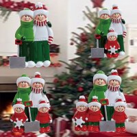 2025 新しい樹脂塗装 DIY ファミリーそりクリスマスペンダントぶら下げ装飾的な小さなペンダント卸売