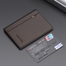 皇帝ポールカードホルダーメンズミニマルチカードスロット本物のカードホルダーカードホルダー第一層牛革財布メンズカードホルダー卸売