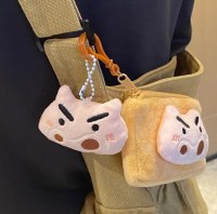 ぬいぐるみかわいい漫画脂肪ザエモン Bluetooth ヘッドセット小銭入れぬいぐるみヘッドセットバッグペンダント