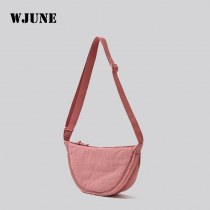 女性用クロスボディバッグ、新しいショルダーバッグ、学生バッグ、カジュアルバッグ、スポーツバッグ、サマーキャンバスバッグ、餃子バッグ