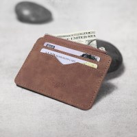 新しいヌバックレザーショート韓国スタイルメンズ財布ジッパー小銭入れマルチカードスロット財布名刺ホルダーカードホルダー