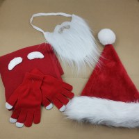 新しいクリスマスギフトセットクリスマス帽子スカーフ手袋ひげマスク眉毛ヨーロッパとアメリカのホリデーパーティー用品