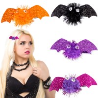 新しいハロウィーンの装飾コウモリのヘアピンハロウィーン パーティー ダンス ドレス アクセサリー ローズレッドコウモリの羽のヘアピン