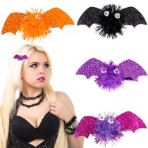 新しいハロウィーンの装飾コウモリのヘアピンハロウィーン パーティー ダンス ドレス アクセサリー ローズレッドコウモリの羽のヘアピン