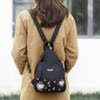 バックパックレディースバッグ 2024 新しい韓国スタイルのミニバックパック多用途キャンバスナイロンオックスフォード布チェストバッグ
