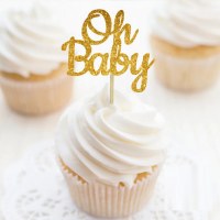 マルチカラーオーベイビーケーキインサートベビーシャワーテーマベビー誕生日パーティーデコレーションケーキインサート