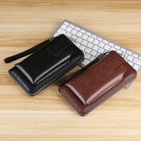メンズ財布、新型長財布、マルチカードスロット財布、メンズビジネスジッパー多機能携帯電話バッグ