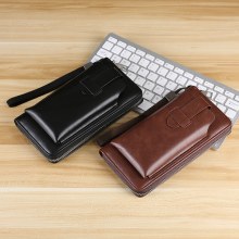 メンズ財布、新型長財布、マルチカードスロット財布、メンズビジネスジッパー多機能携帯電話バッグ