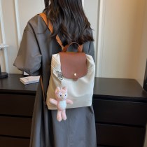 女性用の新しいスタイルのバックパック、対照的な色のナイロン生地のスクールバッグ、大容量のバックパック、 ママバッグ 、学生バッグ