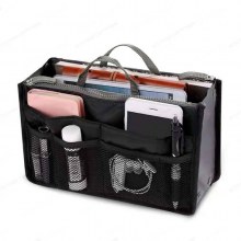 新しい韓国スタイルダブルジッパーシルクコットンバッグ中袋収納袋中袋化粧品袋16色トイレバッグライナーバッグ