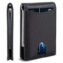 本物のピックアップバッグ、多機能ドキュメント、消磁および超移行 メンズ 本革財布、オープンドルクリップ財布、 メンズ