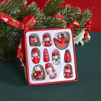 クリスマスツリーの装飾箱入り装飾ペンダントサンタクロース雪だるま天使クリスマス子供のギフト卸売