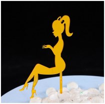 幸せな母の日と父の日のケーキデコレーションカード「お母さんとお父さんを愛しています」カードと旗