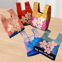 女性用ハンドバッグ、ニットウールバケットバッグ、日本と韓国の万能トートバッグ、小さなトートバッグ、カジュアルなお土産