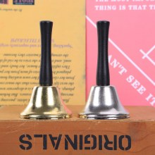 クリスマス用品 サンタクロース 木製ハンドベル クリスマスベル デコレーション ゴールド シルバー スクールベル