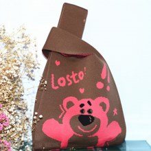 2024 ホットスタイル学生ランチボックスバッグレディースハンドバッグトートバッグバケットニットバッグ