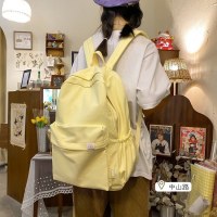 ランドセル 女性 韓国語版 中学生 かわいい クリーミーイエロー リュックサック 高校生 大容量リュックサック
