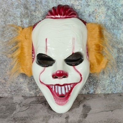 ハロウィーンウィグルマスク黄色の髪のピエロバックソウル2マスクコスプレパーティー面白いホラープロップ