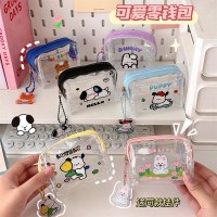 漫画小銭入れコイン収納袋透明防水学生コインバッグミニポータブル小さな財布