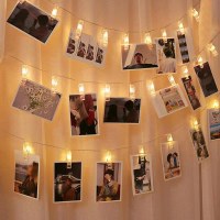 LED クリップライトストリングフォトクリップカラフルなライト電池ボックスリモコン背景壁装飾ハンギングライトパーティーレイアウト
