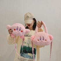 新しいクリエイティブ漫画カービィ人形女の子小さなショルダーバッグぬいぐるみショルダーメッセンジャーバッグ 学生 ハンドバッグ