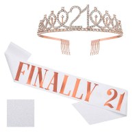 熱い販売誕生日パーティーセットショルダーストラップクラウン 10 13 18 21 30 40 50 60 70 80 歳セット