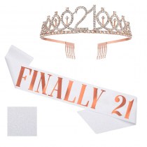 熱い販売誕生日パーティーセット ショルダーストラップ クラウン 10 13 18 21 30 40 50 60 70 80 歳セット
