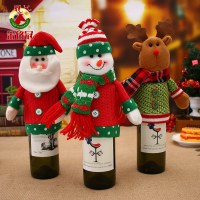 新しいクリスマス装飾ホリデー用品クリスマスワインボトルセットサンタクロース雪だるまシャンパンボトルセット