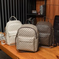 2024 新しい PU レディースバッグ卸売小型バックパックプリント大容量バックパック女性のための
