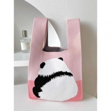 新しいパンダファッションハンドバッグトートバッグ大容量の女性のカジュアルショッピングバッグ