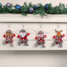 香港愛クリエイティブクリスマスツリー人形アクセサリーサンタクロース雪だるま人形ホリデーモール装飾ダンスペンダント