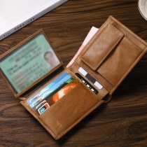 牛革メンズ 財布 多機能カードスロット小銭入れRFID盗難防止ヨーロッパとアメリカの 財布