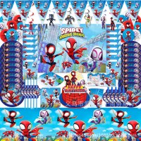 マーベルヒーロー スパイダーマンとその素晴らしい仲間たち 誕生日パーティー食器 紙皿デコレーションセット用品