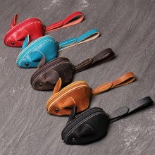 新しいスタイルの牛革子供用小銭入れ本革マウス漫画キーバッグ多機能ハンドストレージバッグ