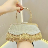 新しいタッセルラインストーンバッグイブニングドレス宴会ハンドバッグダイヤモンドバッグセレブ斜め手持ちディナーバッグ