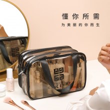 新しい PVC 二層ウェットとドライの分離水泳バッグ肥厚透明バス防水フィットネスバッグトイレタリーバッグ化粧品バッグ