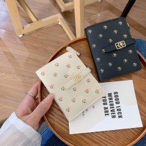 韓国風の新しい女子学生用小さな財布、プリントされた小さな新鮮な小銭入れ、ファッショナブルなレディースバッグ、女性用の多機能カードホルダー。