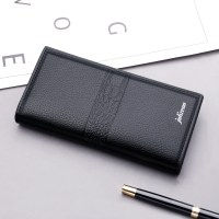 メンズ用多機能財布、トレンディなブランドロングジッパー、トレンディ、ファッショナブルでパーソナライズされた、大容量ボタン、若者向け手持ちエンボス加工