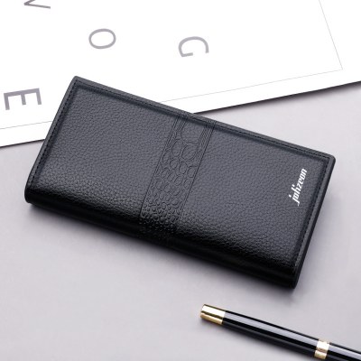 メンズ用多機能財布、トレンディな ブランド ロングジッパー、トレンディ、ファッショナブルでパーソナライズされた、大容量ボタン、若者向け手持ちエンボス加工