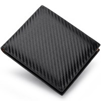 カーボンファイバー財布新しいメンズカードバッグジッパーヨーロッパとアメリカのメンズ横型財布