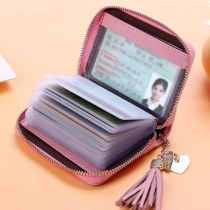消磁カードホルダー、大容量運転免許証、コンパクトカードホルダー、財布、メンズ、 レディース ジッパー、マルチカードスロット、銀行IDカードホルダー