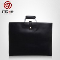 薄型シンプルビジネスバッグ、男女兼用OLタブレットバッグ、ブリーフケース、男女兼用牛革携帯ショルダーバッグ