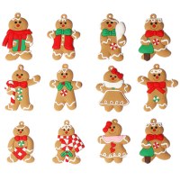 新しいジンジャーブレッドマンペンダントクリスマスツリーオーナメントPVCクリスマスオーナメント